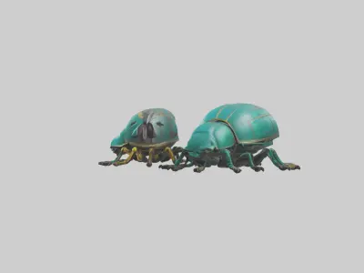 Scarabs Model Low-poly 3D model