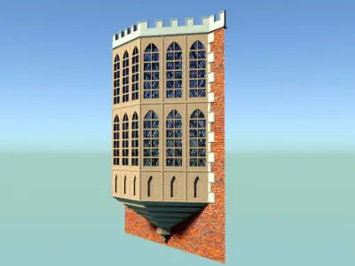 Tudor bay window 3D model