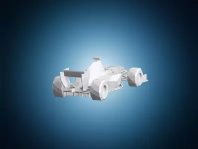 Low Poly F1 Car 3D print model