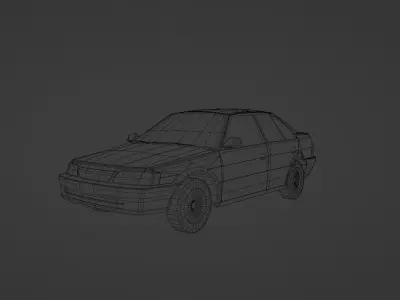 Toyota Tercel L50 Low-poly 3D model