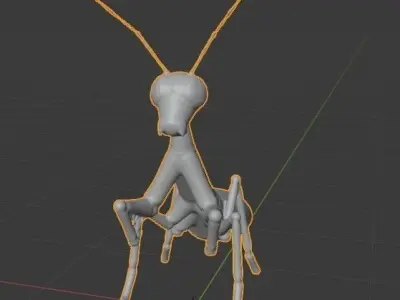Mantis praying 3D model