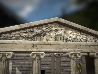 Greek or Roman Temple Low-poly 3D model