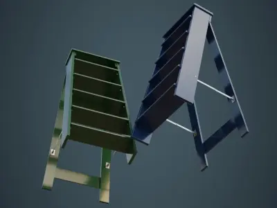 Step Ladder 3A Low-poly 3D model