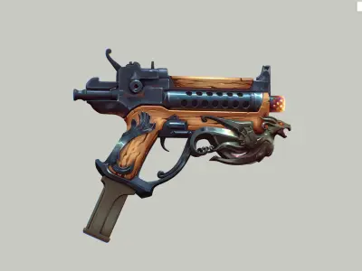 handgun Low-poly 3D model purchase
