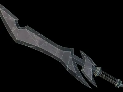 Sword Low-poly 3D model 52