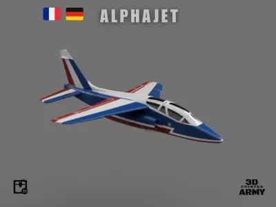 Dassault Dornier Alphajet E  1-44e scale - STL files   3D print model
