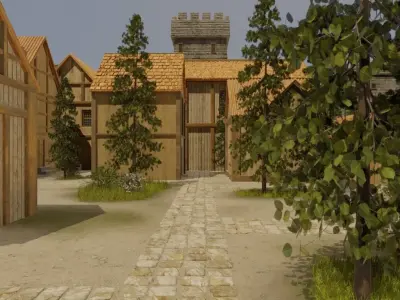 Walled City 3D model