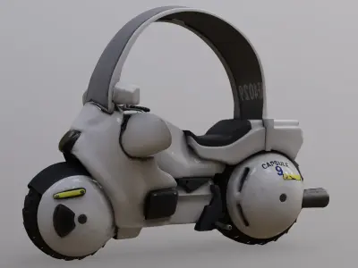 Bulmas Capsule No9 Bike Renderable Low-poly 3D model