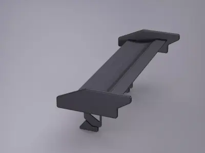 Carbon spoiler automotive style tuning 3D model
