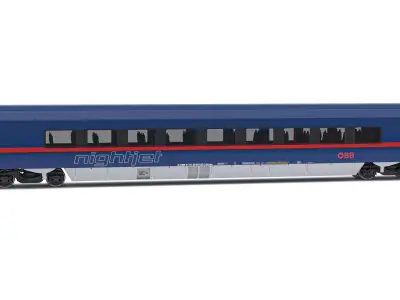 Passenger Train OBB Nightjet Collection 4 3D model