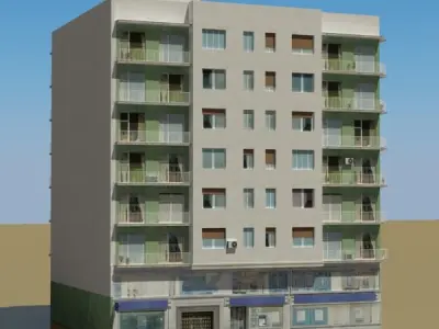 Building apartment - apartment 3D model