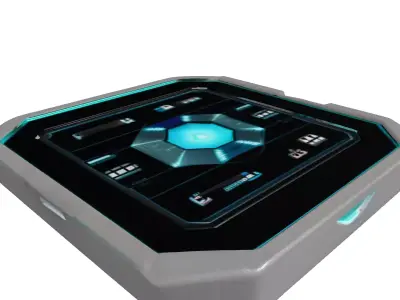 SciFi Control Panel Hologram 3D model
