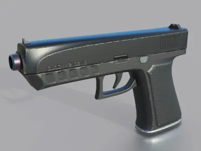 Glock 21 Gen-8 pistol Low-poly 3D model