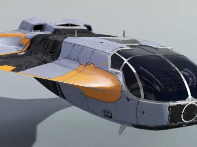Space Fighter Roxetta Low-poly 3D model