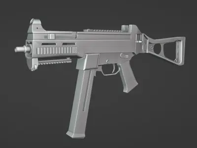 smg45 gun Low-poly 3D model