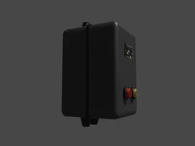 Industrial electric switch Free low-poly 3D model