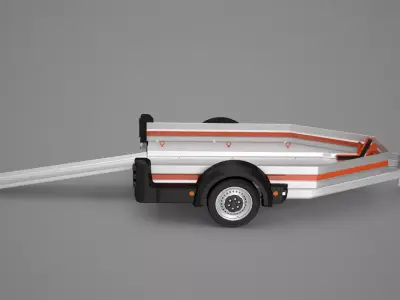 Motorcycle Carrying Trailer 3D model