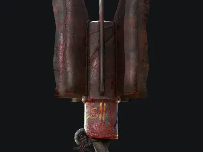 Post-apocalypse Mage  Low-poly 3D model