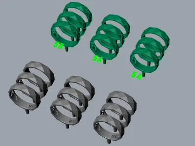 Minimal Ring - Gold Silver 3D model