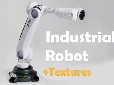 Industrial Robot Low Poly Low-poly 3D model