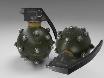 Hand Grenade - Low Poly - Game Ready Low-poly 3D model