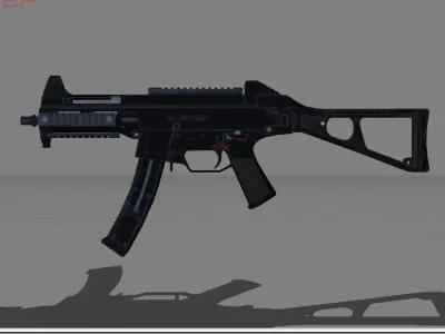 UMP Pubg Low-poly 3D model