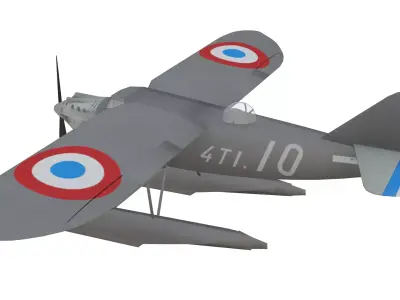 Llatecoere 29 Floats Version Low-poly 3D model