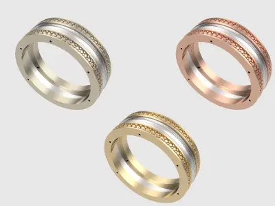 Three-Part Enamel Ring JDBCo 3D print model
