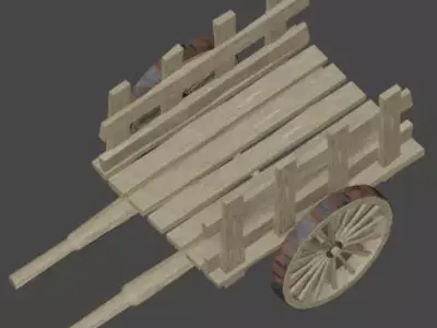 Wheel cart Free 3D model