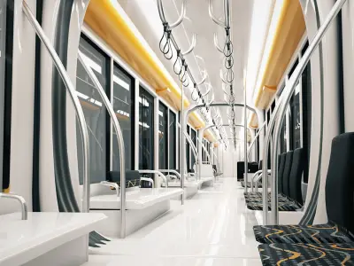 CAF Urbos tram 4k texture PBR ready Low-poly 3D model
