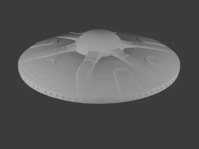Sci Fi Flying Saucer UFO 3D Model  3D model