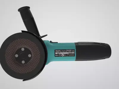 Makita GA4030R 100mm Electric Angle Grinder Low-poly 3D model