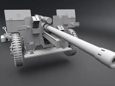 M101 Articulated Scale model  3D print model