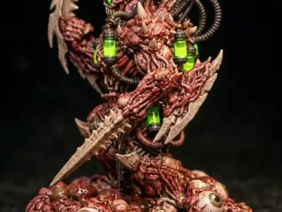 Biopunk Flesh Weaver 01 Mutant Horror Sci Fi Miniature STL 3D print model