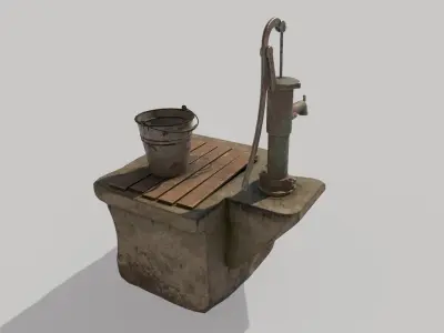 Water Well Low-poly 3D model purchase
