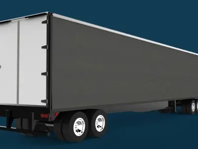 Semi truck tautliner Free 3D model