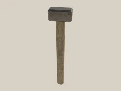 Heavy hammer tool  Low-poly 3D model