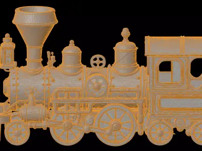Steampunk Locomotive 3D Print Model 3D print model