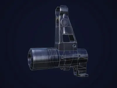 rifle front sight Low-poly 3D model