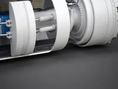 TBM Tunnel Boring Machine 3D model
