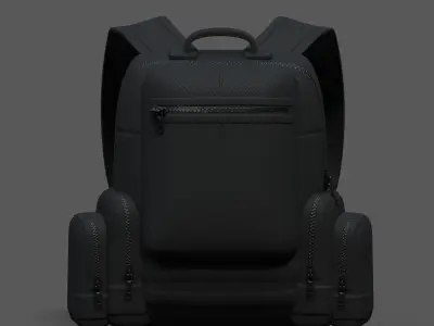 Backpack military combat soldier armor scifi Generic  Low-poly 3D model