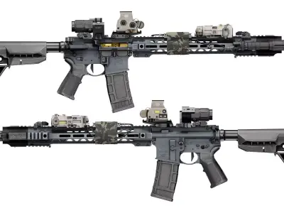 SAI GRY AR15 RIFLE Low-poly 3D model