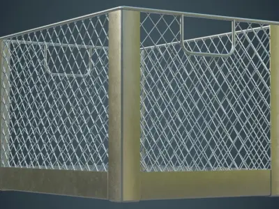 Crate 2A Low-poly 3D model
