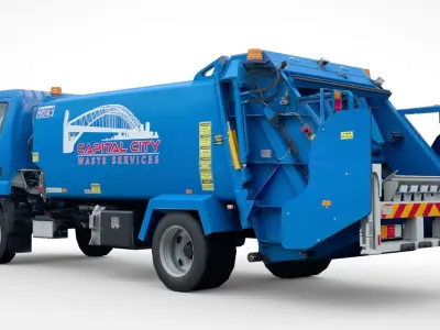 Hino 616 STD 3375 Garbage truck Low-poly 3D model