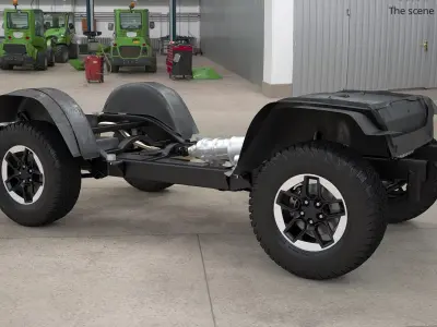  Off-Road Vehicle 4x4 Chassis Rigged 