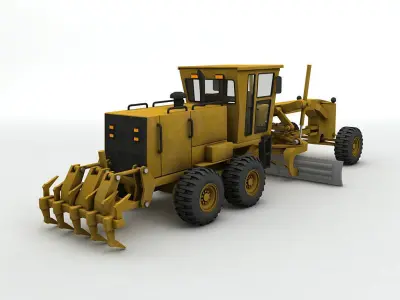 140H Road Grader 3D model