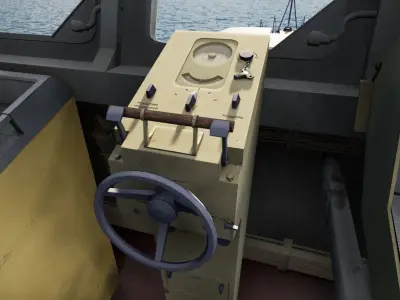Ship steering wheel Free low-poly 3D model
