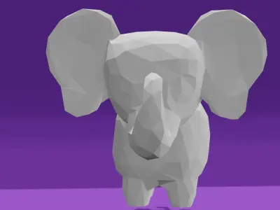 Low poly Elephant Low-poly 3D model buy