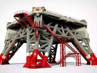 Sci fi platform 3 3D model