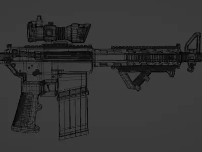Assault Rifle Free 3D model get